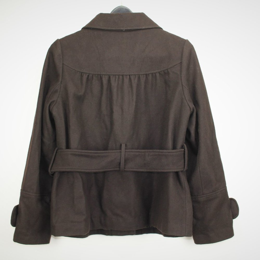 Hydraulic Brown Wool Blend Peacoat - Picture 5 of 5